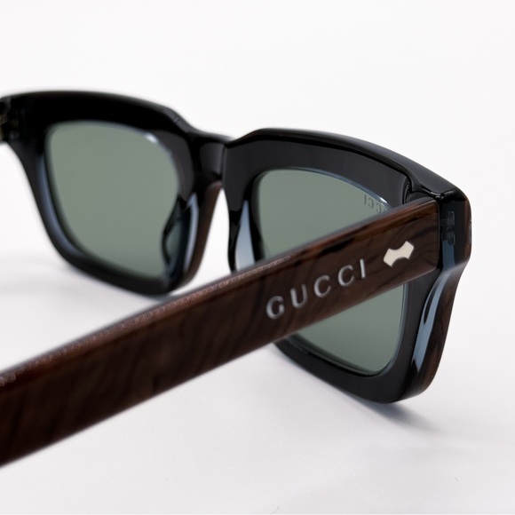 NEW GUCCI GG1524S 003 SQUARE BROWN BLUE UNISEX SUNGLASSES GUCCI - Picture 9 of 13